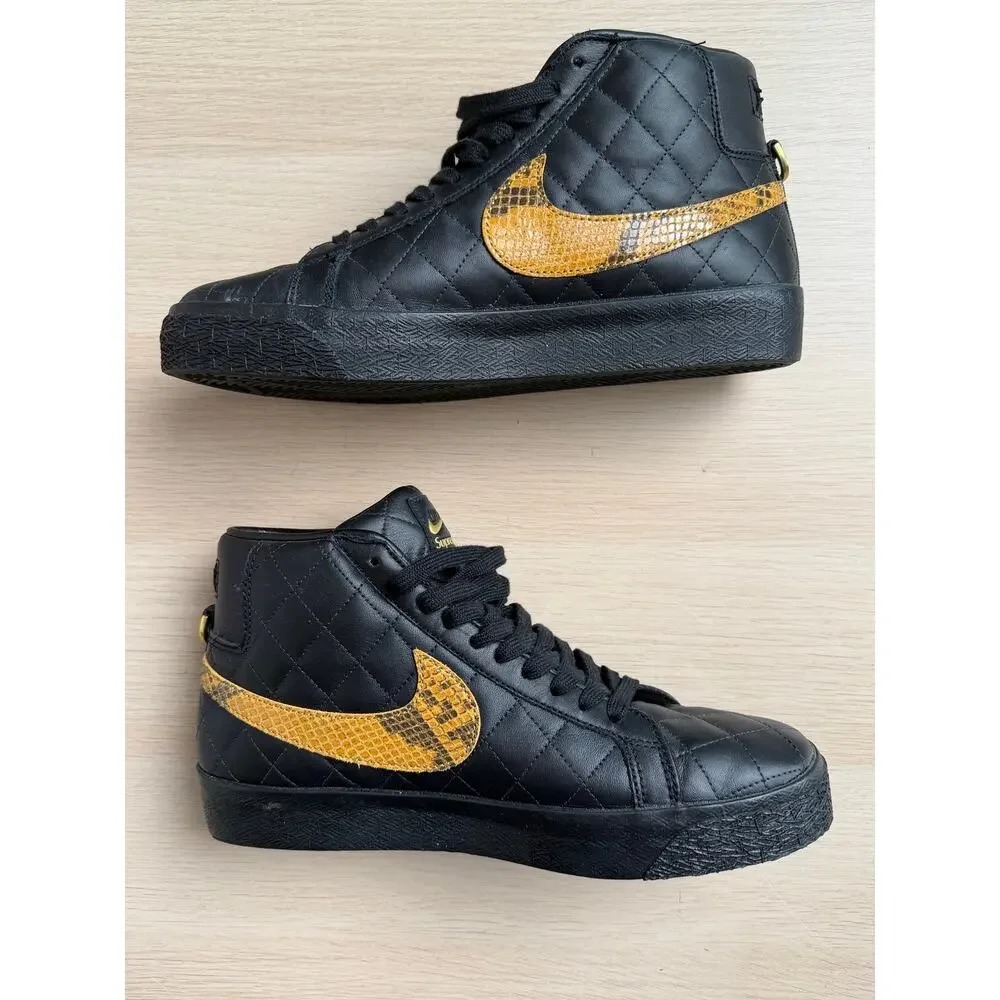Supreme x Nike SB Blazer Mid Black Sneaker Size 7.5 - New